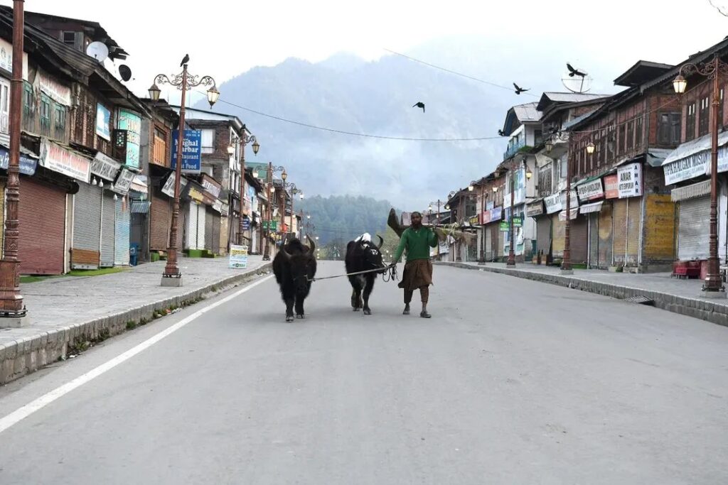 Pic of aftermath of attack at Pahalgam with caption