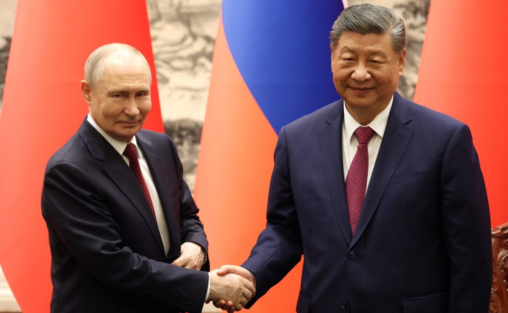 Presidents Xi and Putin during Putin’s May 19-20 state visit to China
